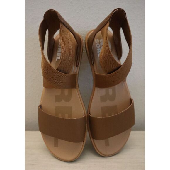 Sorel Women's Sz 7.5 Velvet Tan Leather Ella II Pull-On Sandals - Picture 9 of 11